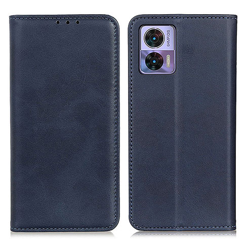 Custodia Portafoglio In Pelle Cover con Supporto A02D per Motorola Moto Edge 30 Neo 5G Blu