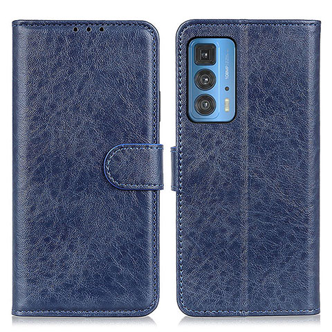 Custodia Portafoglio In Pelle Cover con Supporto A02D per Motorola Moto Edge S Pro 5G Blu