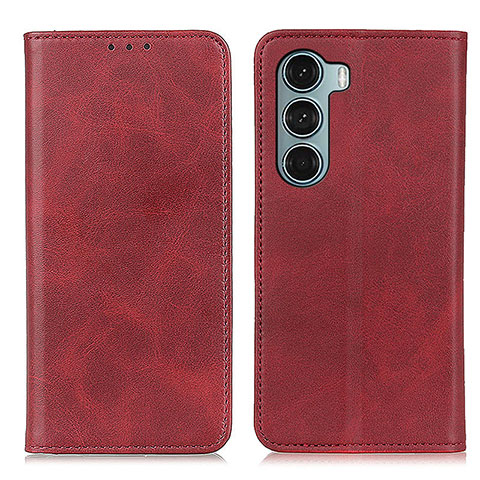 Custodia Portafoglio In Pelle Cover con Supporto A02D per Motorola Moto Edge S30 5G Rosso