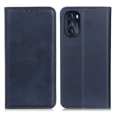 Custodia Portafoglio In Pelle Cover con Supporto A02D per Motorola Moto G 5G (2022) Blu