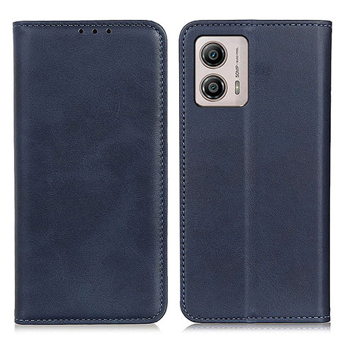 Custodia Portafoglio In Pelle Cover con Supporto A02D per Motorola Moto G53 5G Blu