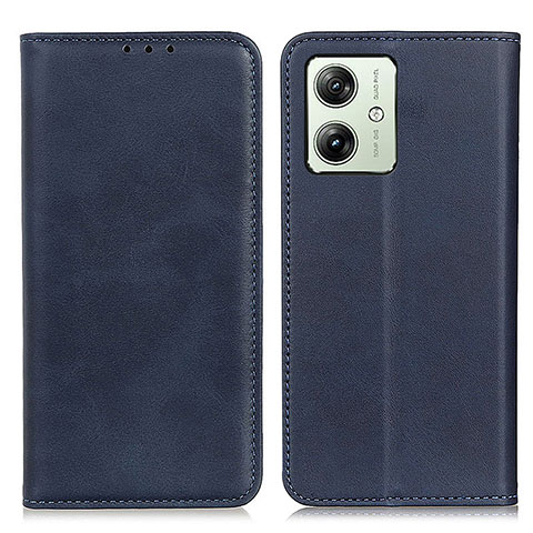 Custodia Portafoglio In Pelle Cover con Supporto A02D per Motorola Moto G54 5G Blu