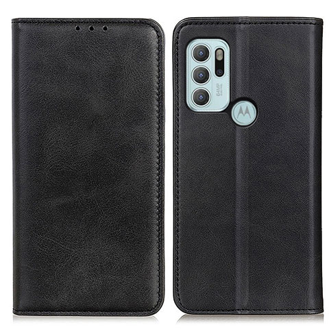 Custodia Portafoglio In Pelle Cover con Supporto A02D per Motorola Moto G60s Nero