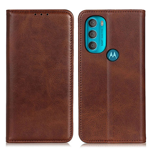 Custodia Portafoglio In Pelle Cover con Supporto A02D per Motorola Moto G71 5G Marrone