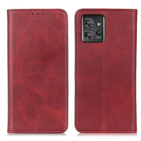 Custodia Portafoglio In Pelle Cover con Supporto A02D per Motorola ThinkPhone 5G Rosso