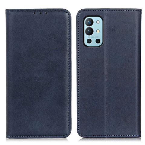 Custodia Portafoglio In Pelle Cover con Supporto A02D per OnePlus 9R 5G Blu