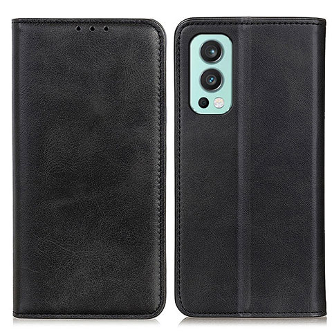 Custodia Portafoglio In Pelle Cover con Supporto A02D per OnePlus Nord 2 5G Nero