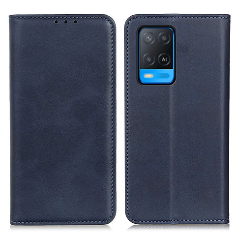 Custodia Portafoglio In Pelle Cover con Supporto A02D per Oppo A54 4G Blu