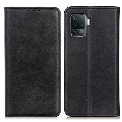 Custodia Portafoglio In Pelle Cover con Supporto A02D per Oppo F19 Pro Nero