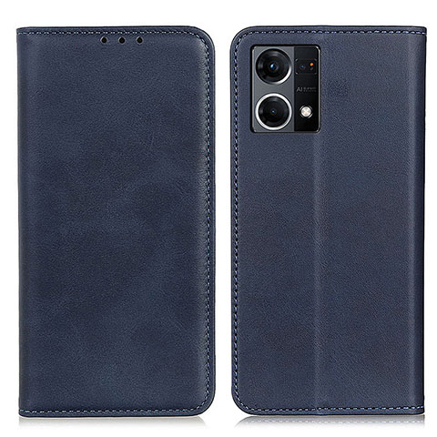 Custodia Portafoglio In Pelle Cover con Supporto A02D per Oppo F21s Pro 4G Blu