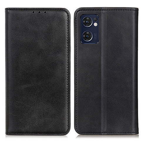 Custodia Portafoglio In Pelle Cover con Supporto A02D per Oppo Find X5 Lite 5G Nero