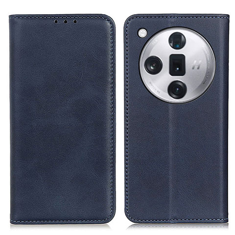 Custodia Portafoglio In Pelle Cover con Supporto A02D per Oppo Find X7 5G Blu