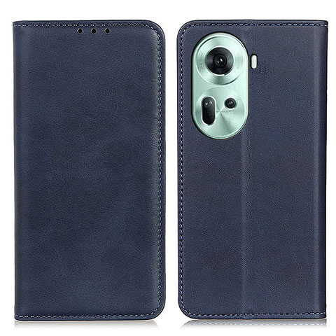 Custodia Portafoglio In Pelle Cover con Supporto A02D per Oppo Reno11 5G Blu