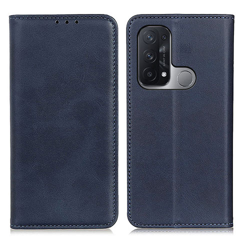 Custodia Portafoglio In Pelle Cover con Supporto A02D per Oppo Reno5 A Blu