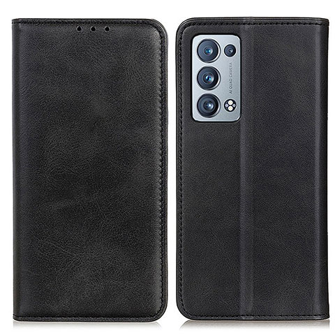 Custodia Portafoglio In Pelle Cover con Supporto A02D per Oppo Reno6 Pro 5G Nero