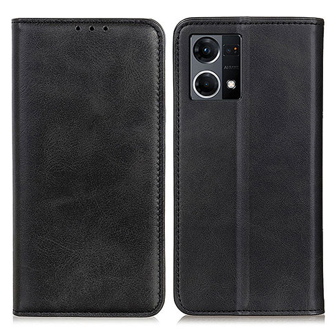 Custodia Portafoglio In Pelle Cover con Supporto A02D per Oppo Reno7 4G Nero