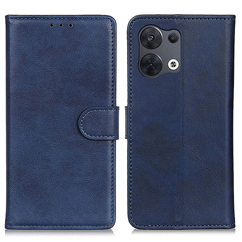 Custodia Portafoglio In Pelle Cover con Supporto A02D per Oppo Reno8 5G Blu