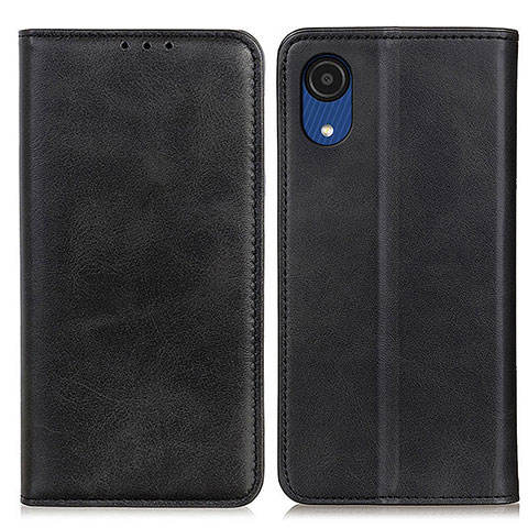 Custodia Portafoglio In Pelle Cover con Supporto A02D per Samsung Galaxy A03 Core Nero