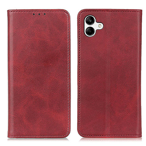 Custodia Portafoglio In Pelle Cover con Supporto A02D per Samsung Galaxy A05 Rosso