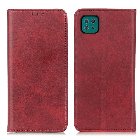 Custodia Portafoglio In Pelle Cover con Supporto A02D per Samsung Galaxy A22 5G Rosso