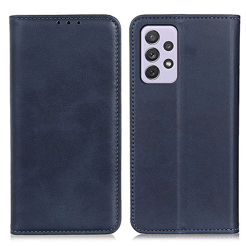 Custodia Portafoglio In Pelle Cover con Supporto A02D per Samsung Galaxy A73 5G Blu