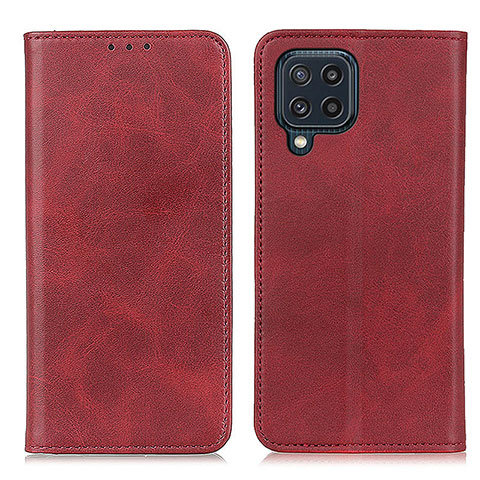 Custodia Portafoglio In Pelle Cover con Supporto A02D per Samsung Galaxy M32 4G Rosso