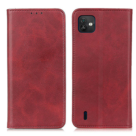 Custodia Portafoglio In Pelle Cover con Supporto A02D per Wiko Y82 Rosso