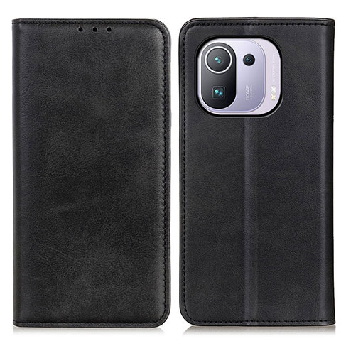 Custodia Portafoglio In Pelle Cover con Supporto A02D per Xiaomi Mi 11 Pro 5G Nero