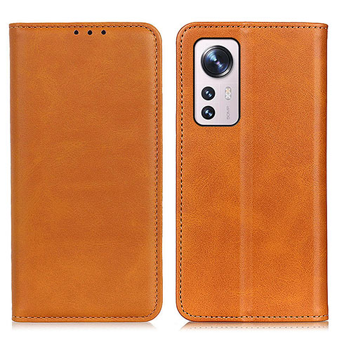 Custodia Portafoglio In Pelle Cover con Supporto A02D per Xiaomi Mi 12 Lite 5G Marrone Chiaro