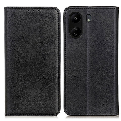 Custodia Portafoglio In Pelle Cover con Supporto A02D per Xiaomi Poco C65 Nero