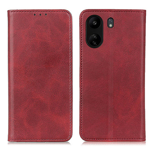 Custodia Portafoglio In Pelle Cover con Supporto A02D per Xiaomi Poco C65 Rosso