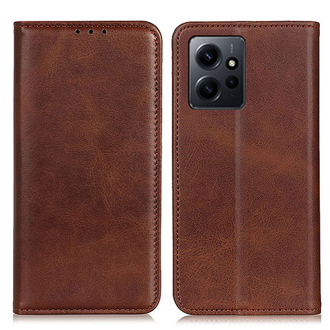 Custodia Portafoglio In Pelle Cover con Supporto A02D per Xiaomi Redmi Note 12 4G Marrone