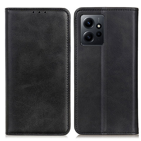 Custodia Portafoglio In Pelle Cover con Supporto A02D per Xiaomi Redmi Note 12 4G Nero