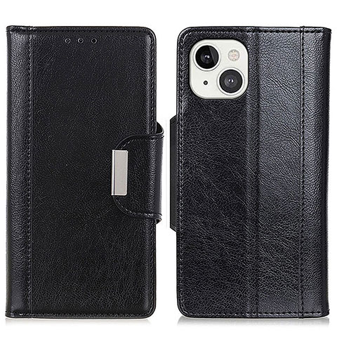 Custodia Portafoglio In Pelle Cover con Supporto A03 per Apple iPhone 13 Nero