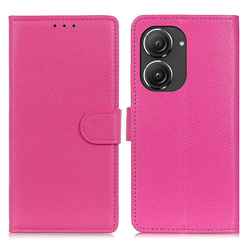 Custodia Portafoglio In Pelle Cover con Supporto A03D per Asus Zenfone 9 Viola