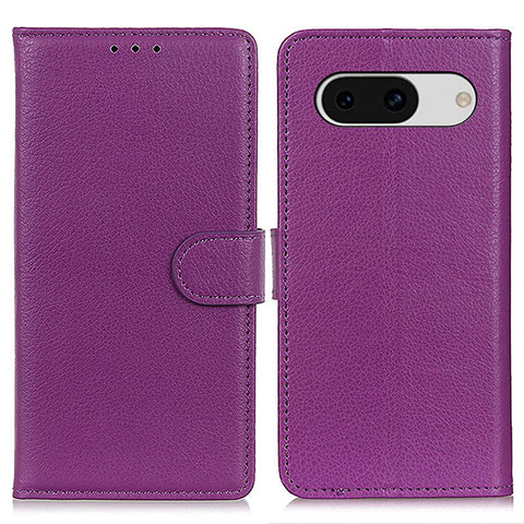 Custodia Portafoglio In Pelle Cover con Supporto A03D per Google Pixel 8a 5G Viola