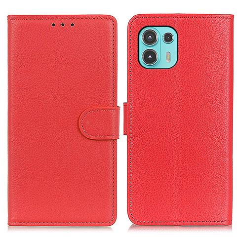 Custodia Portafoglio In Pelle Cover con Supporto A03D per Motorola Moto Edge 20 Lite 5G Rosso