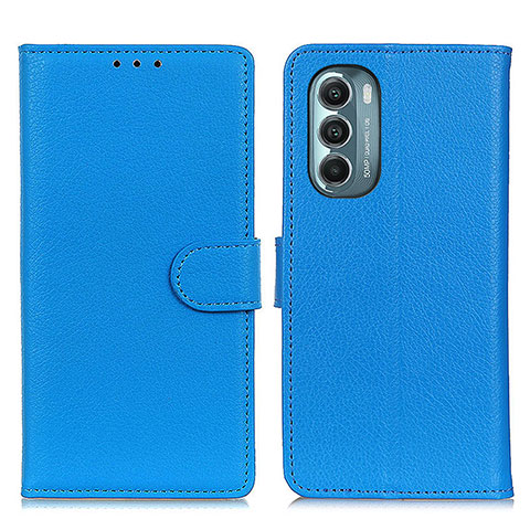 Custodia Portafoglio In Pelle Cover con Supporto A03D per Motorola Moto G Stylus (2022) 4G Cielo Blu