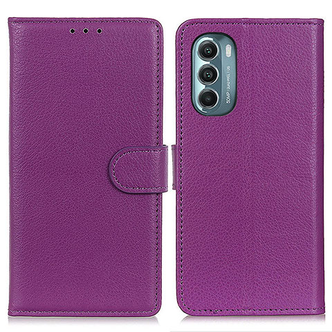 Custodia Portafoglio In Pelle Cover con Supporto A03D per Motorola Moto G Stylus (2022) 4G Viola