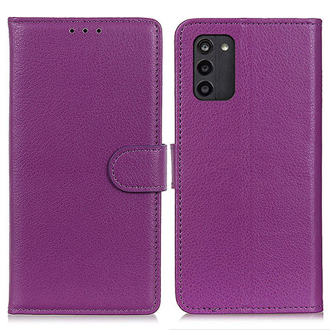 Custodia Portafoglio In Pelle Cover con Supporto A03D per Nokia G100 Viola