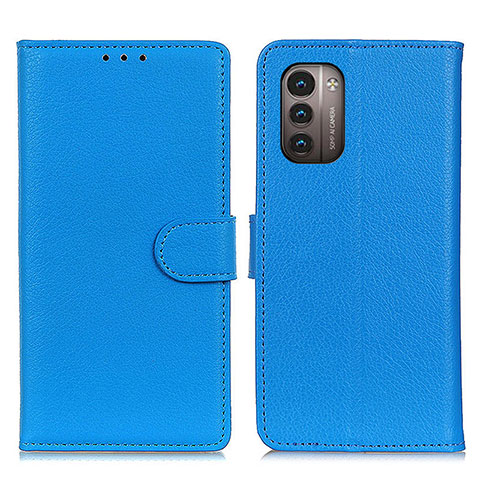 Custodia Portafoglio In Pelle Cover con Supporto A03D per Nokia G11 Cielo Blu