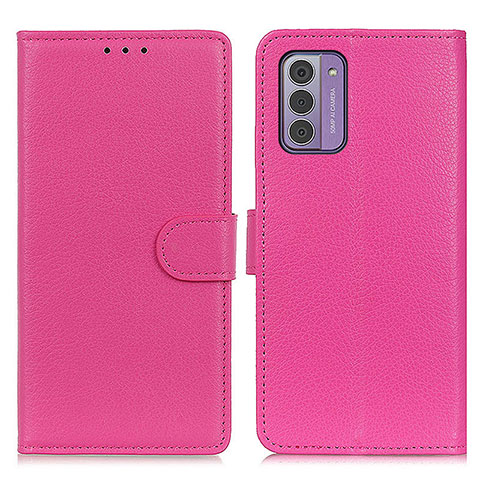 Custodia Portafoglio In Pelle Cover con Supporto A03D per Nokia G42 5G Rosa Caldo