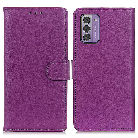 Custodia Portafoglio In Pelle Cover con Supporto A03D per Nokia G42 5G Viola