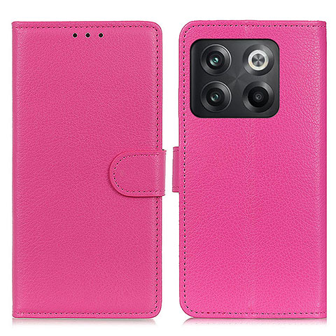 Custodia Portafoglio In Pelle Cover con Supporto A03D per OnePlus 10T 5G Rosa Caldo