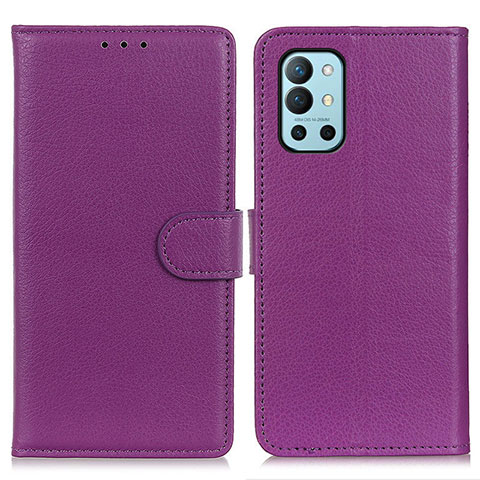 Custodia Portafoglio In Pelle Cover con Supporto A03D per OnePlus 9R 5G Viola