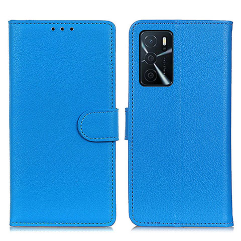 Custodia Portafoglio In Pelle Cover con Supporto A03D per Oppo A16s Cielo Blu