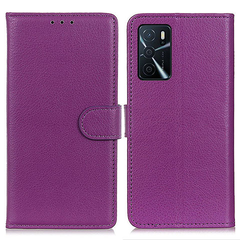 Custodia Portafoglio In Pelle Cover con Supporto A03D per Oppo A54s Viola