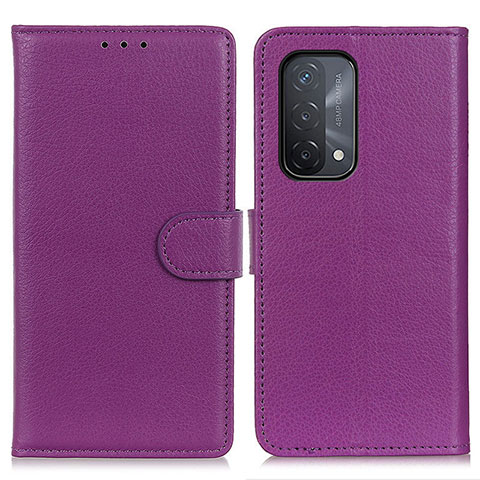 Custodia Portafoglio In Pelle Cover con Supporto A03D per Oppo A93 5G Viola