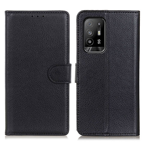 Custodia Portafoglio In Pelle Cover con Supporto A03D per Oppo A95 5G Nero