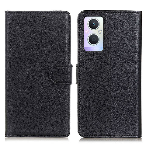 Custodia Portafoglio In Pelle Cover con Supporto A03D per Oppo A96 5G Nero